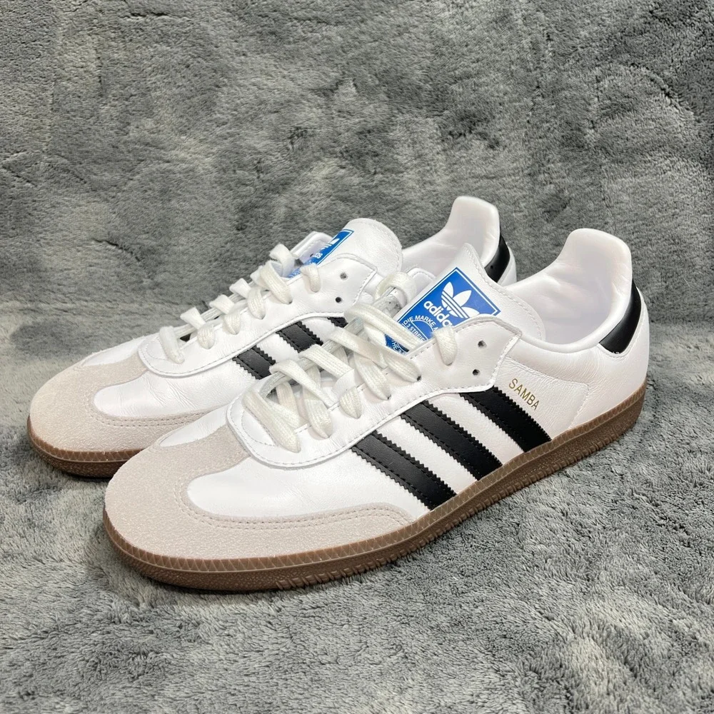 Adidas Samba OG Cloud White Core Black Gum B75806 Mens Size 10 Low Top Sneakers
